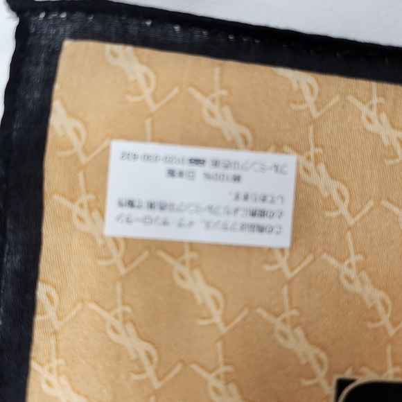❤️ YVES SAINT LAURENT SCARF/Handkerchief cotton Brand-new - Picture 8 of 9